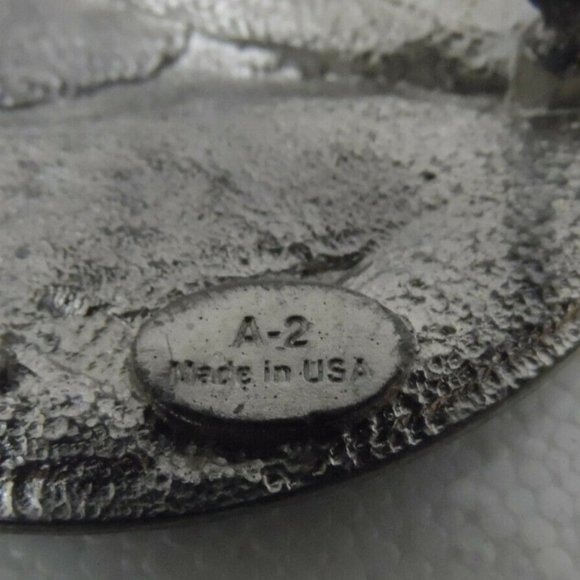 Eagle feathered Silver-Tone Vintage Belt Buckle 4"x3''~bx10 - Picture 4 of 5